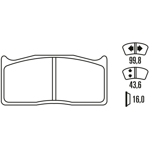 Тормозные колодки Ferodo DS 3000, передняя ось FRP1079R