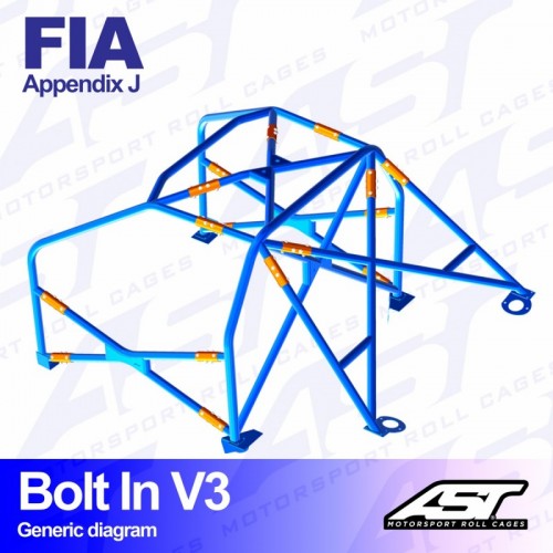 Каркас безопасности FORD Focus (Mk1) 3-doors Hatchback FWD BOLT IN V3