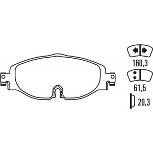 Тормозные колодки Ferodo DS Performance, передняя ось FDS4433