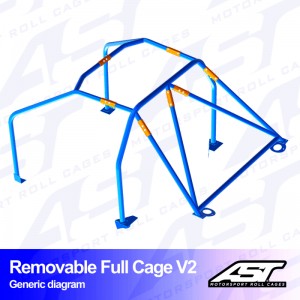 Каркас безопасности TOYOTA MR-2 (W30) 2-doors Roadster REMOVABLE FULL CAGE V2