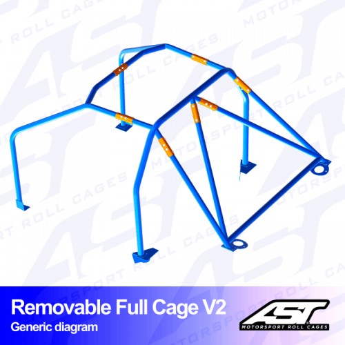 Каркас безпеки TOYOTA MR-2 (W30) 2-doors Roadster REMOVABLE FULL CAGE V2