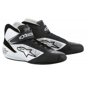 Ботинки для автоспорта Alpinestars TECH 1T, чёрный/серебристый