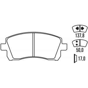 Гальмівні колодки Ferodo DS Performance, передня вісь FDS1327