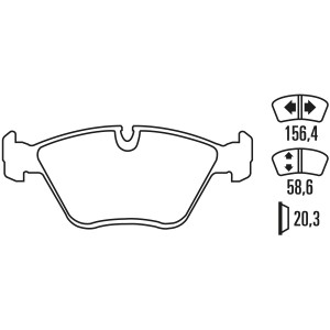 Тормозные колодки Ferodo DS 3000, передняя ось FCP779R