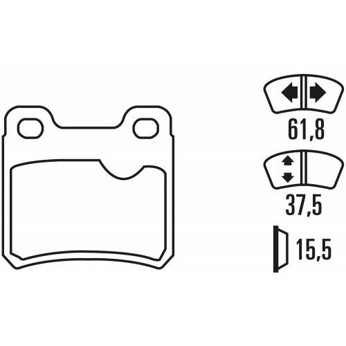 Тормозные колодки Ferodo DS 2500, задняя ось FCP586H