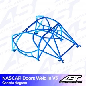 Каркас безопасности MAZDA RX-8 (SE3P) 4-doors Coupe WELD IN V5 NASCAR-door