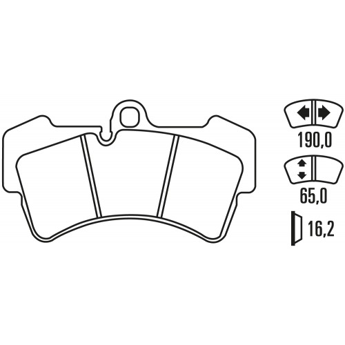 Тормозные колодки Ferodo DS 2500, передняя ось FCP1626H