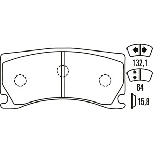 Тормозные колодки Ferodo DS Performance, задняя ось FDSR3135