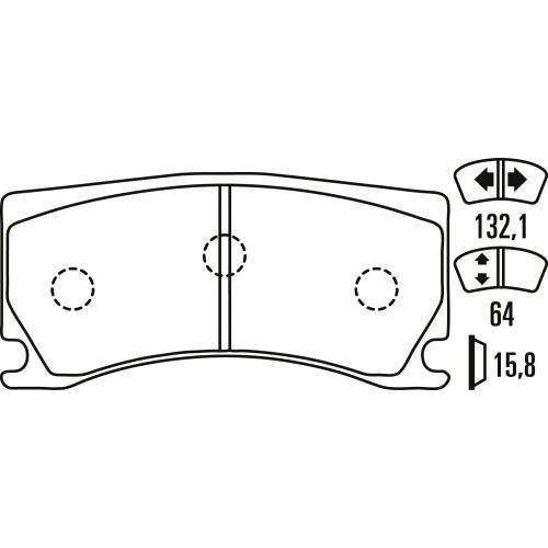 Тормозные колодки Ferodo DS Performance, задняя ось FDSR3135