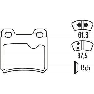 Тормозные колодки Ferodo DS Performance, задняя ось FDS586