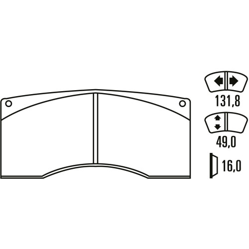 Тормозные колодки Ferodo DS Performance, передняя ось FDSR1077