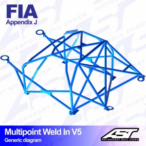 Каркас безопасности MITSUBISHI Lancer EVO VIII 4-door Sedan MULTIPOINT WELD IN V5