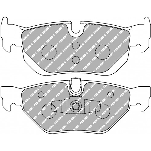 Тормозные колодки Ferodo DS Performance, задняя ось FDS1807