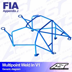 Каркас безопасности MITSUBISHI Lancer EVO IV 4-door Sedan MULTIPOINT WELD IN V1