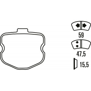 Тормозные колодки Ferodo DS 2500, передняя ось FRP3094H