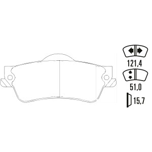 Тормозные колодки Ferodo DS Performance, задняя ось FDSE6021