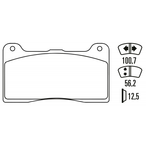 Тормозные колодки Ferodo DS 2500, передняя ось FRP3149H