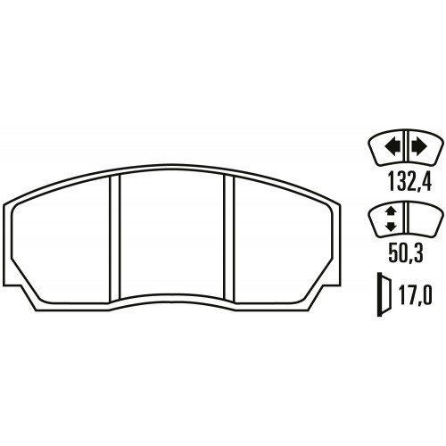 Гальмівні колодки Ferodo DS 3000, задня вісь FRP216R