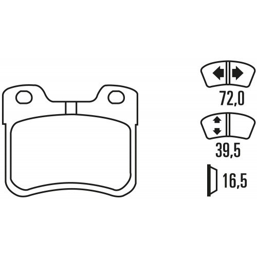 Тормозные колодки Ferodo DS 3000, передняя ось FCP535R