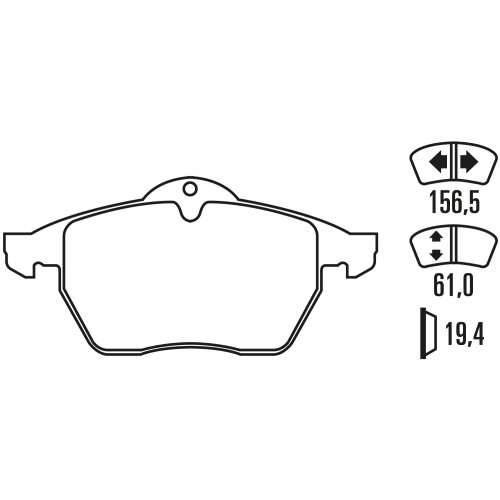 Тормозные колодки Ferodo DS 2500, передняя ось FCP1068H