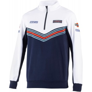 Толстовка Sparco Half Zip Martini Racing, білий/темно-синій