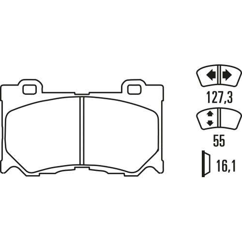 Тормозные колодки Ferodo DS 2500, передняя ось FCP4172H