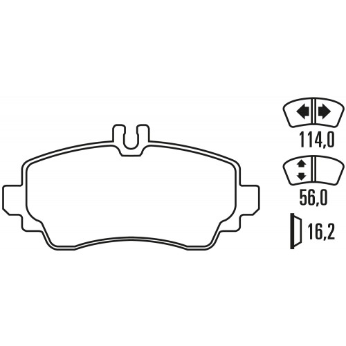 Гальмівні колодки Ferodo DS Performance, задня вісь FDS1307