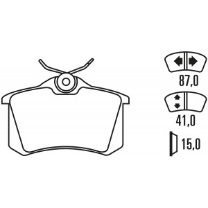 Тормозные колодки Ferodo DS Performance, задняя ось FDS541