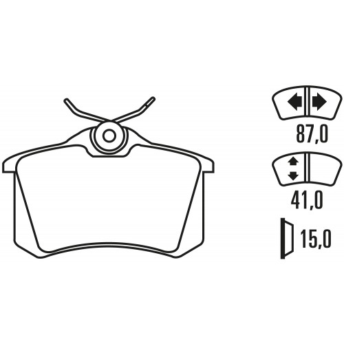 Тормозные колодки Ferodo DS Performance, задняя ось FDS541