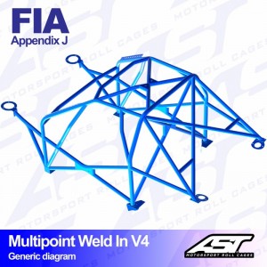 Каркас безпеки MITSUBISHI Lancer EVO IX 4-door Sedan MULTIPOINT WELD IN V4