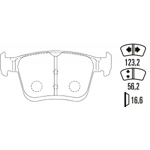 Тормозные колодки Ferodo DS Performance, задняя ось FDS4434