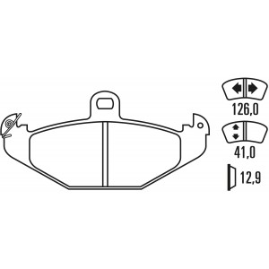 Гальмівні колодки Ferodo DS Performance, задня вісь FDS1560