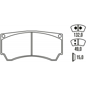 Тормозные колодки Ferodo DS 3000, задняя ось FRP3082R