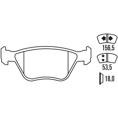 Тормозные колодки Ferodo DS 3000, передняя ось FCP685R