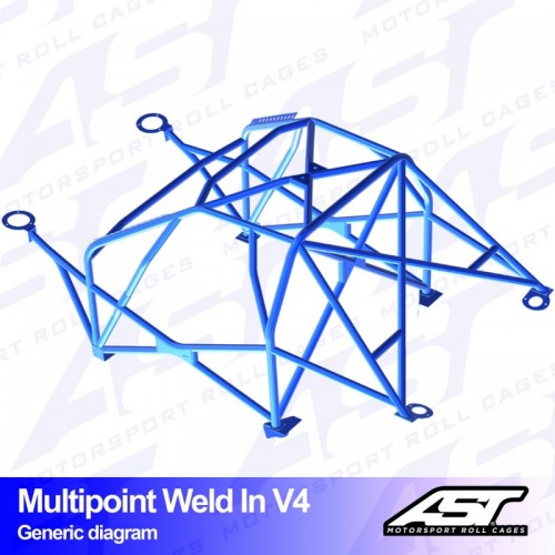 Каркас безопасности HONDA Prelude (5gen) 2-door Coupe MULTIPOINT WELD IN V4