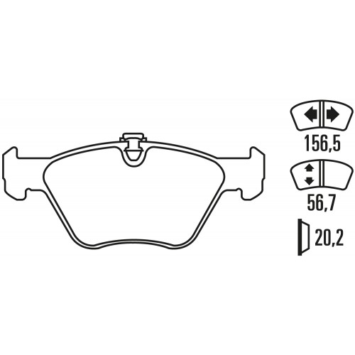 Тормозные колодки Ferodo DS 2500, передняя ось FCP1073H