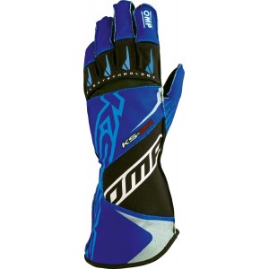 Перчатки для картинга OMP KS-2 R, тёмно-синий/чёрный