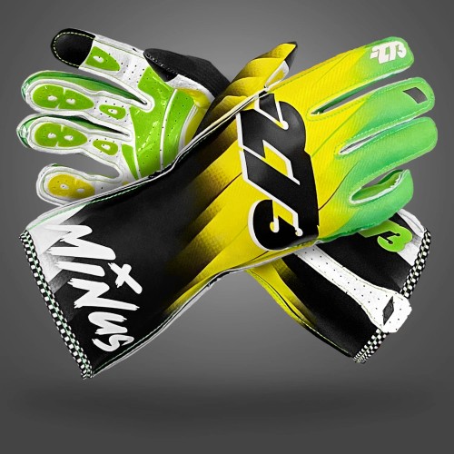 Перчатки для картинга Minus 273 SUPERSONIC, зеленый/желтый/черный