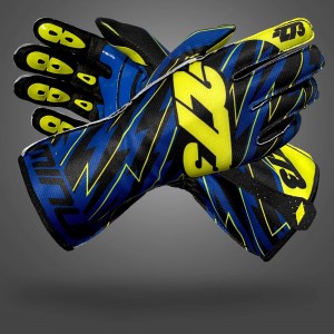 Перчатки для картинга Minus 273 BLITZ, черный/синий/флуоресцентно-желтый