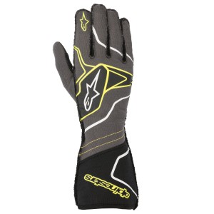 Перчатки Alpinestars Tech 1ZX v2, антрацит/чёрный/жёлтый