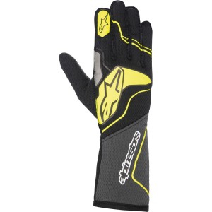 Перчатки Alpinestars Tech 1ZX v3, антрацит/чёрный/жёлтый