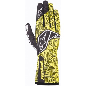 Перчатки для картинга Alpinestars Race v2 Vertical, жёлтый/чёрный