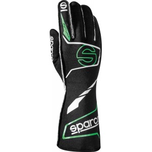 Перчатки Sparco Futura, чёрный/зелёный