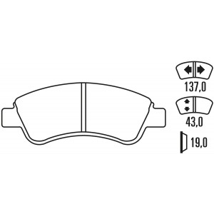 Гальмівні колодки Ferodo DS Performance, передня вісь FDS1399