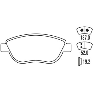 Тормозные колодки Ferodo DS Performance, передняя ось FDS1467