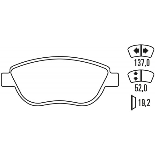 Тормозные колодки Ferodo DS Performance, передняя ось FDS1467