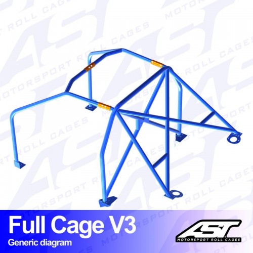 Каркас безопасности FIAT Uno (Type 146/2A) 3-doors Hatchback FWD FULL CAGE V3