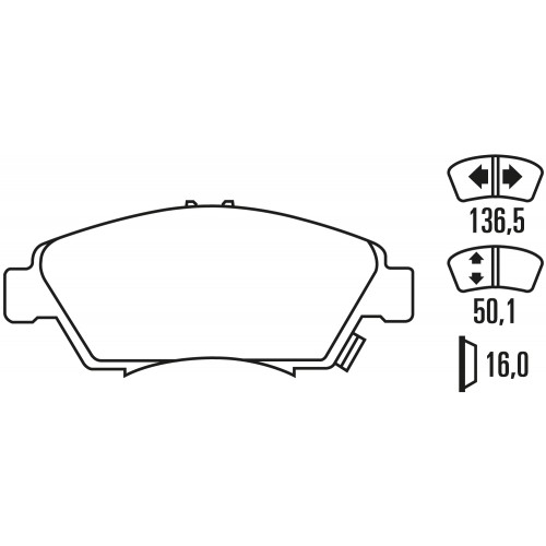 Тормозные колодки Ferodo DS 2500, передняя ось FCP776H