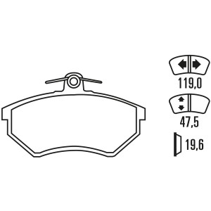 Тормозные колодки Ferodo DS 3000, передняя ось FCP775R