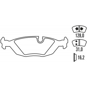 Тормозные колодки Ferodo DS 3000, задняя ось FCP296R